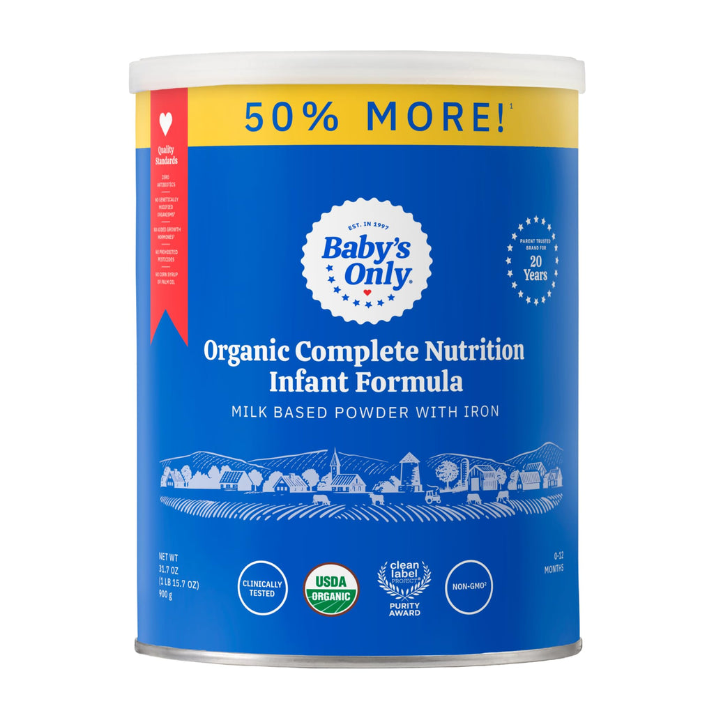 Babys Only Organic Complete Nutrition Infant Formula Milk Based Powder with Iron Modeled After Breast Milk Newborn to 12 Months Old 31.7 oz 1 Pack