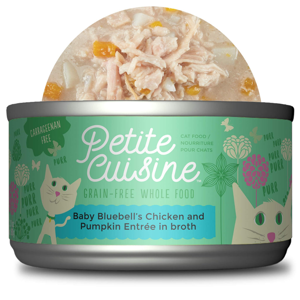 PETITE CUISINE Baby BlueBellss Wet Cat Food Chicken and Pumpkin 2.8 oz Cans (24 Count)