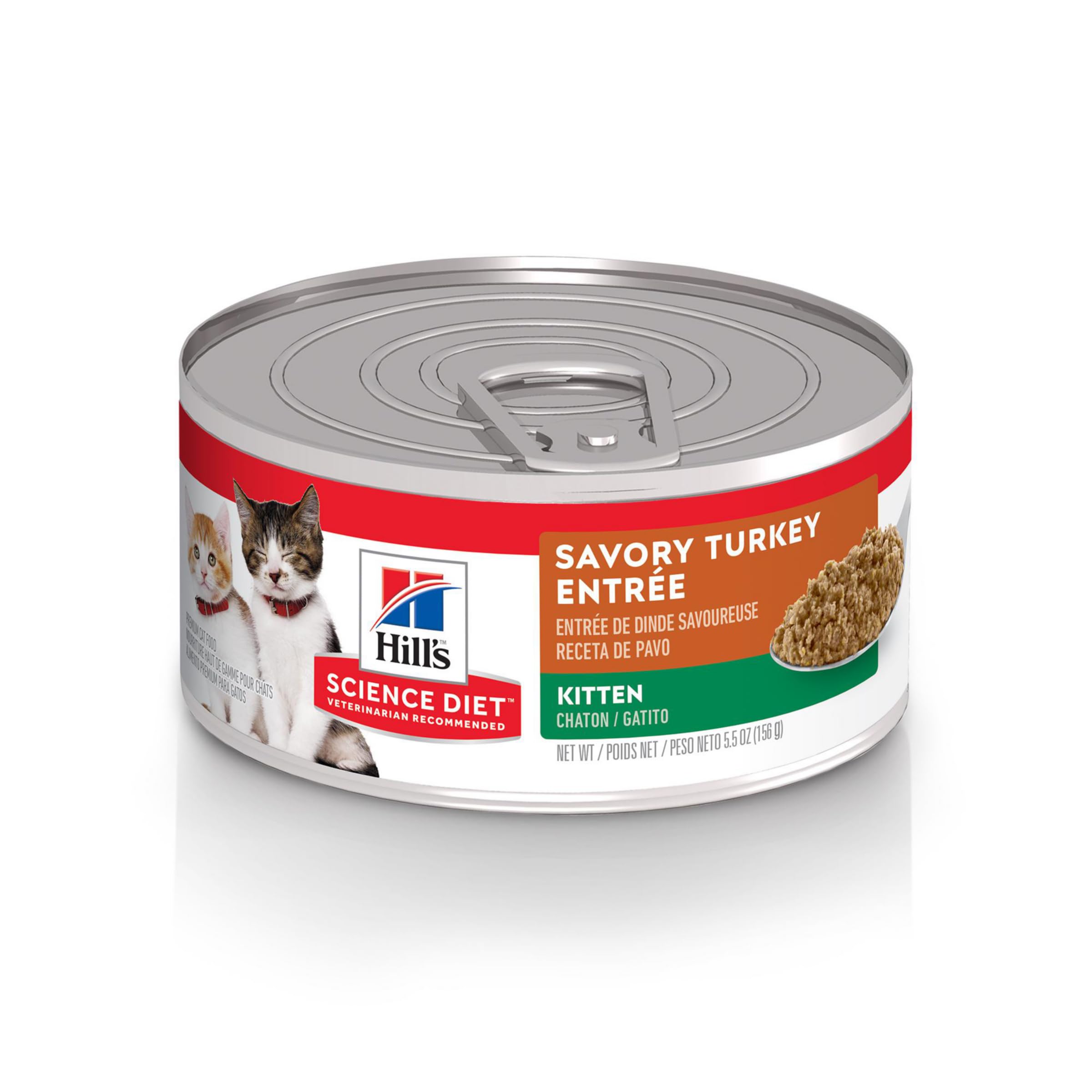 Hills Science Diet Kitten Kitten Premium Nutrition Wet Cat Food Turkey Minced 5.5 oz Can Case of 24