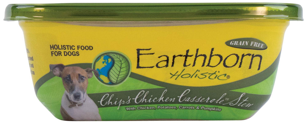 Earthborn Holistic Chips Chicken Casserole Stew Grain-Free Moist Dog Food