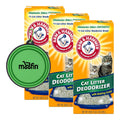 moofin Cat Litter Cat Litter Detergent with Baking Soda Powerful Odor Eliminator Includes Silicon Pet Bowl - Cat litter Deodorizer Gentle on Sensitive Skin 20 Oz [Pack of 3]