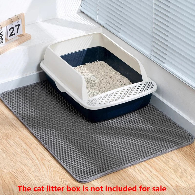 60X90cm 40x50cm Waterproof Cat Litter Mat Double Layer Litter Box Tray Pad Washable Non-Slip Pet Toilet Training Mat