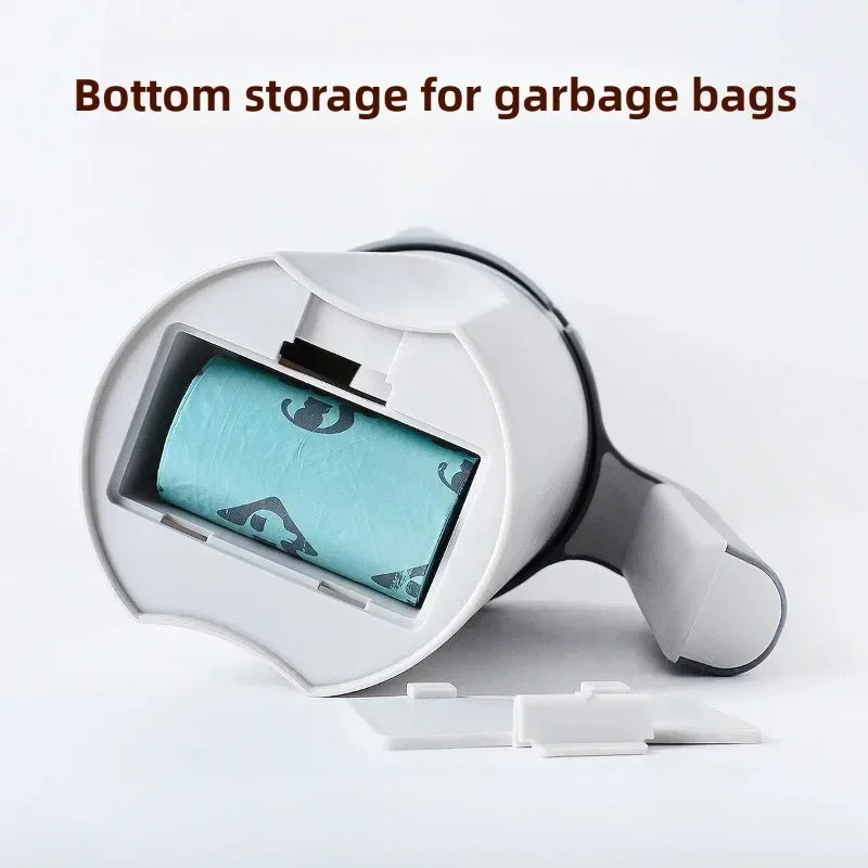 One Piece Cat Litter Scoop All in One Detachable Cat Poop Scooper with Built-in Garbage Bag Box No Mess Durable Pet Supplies