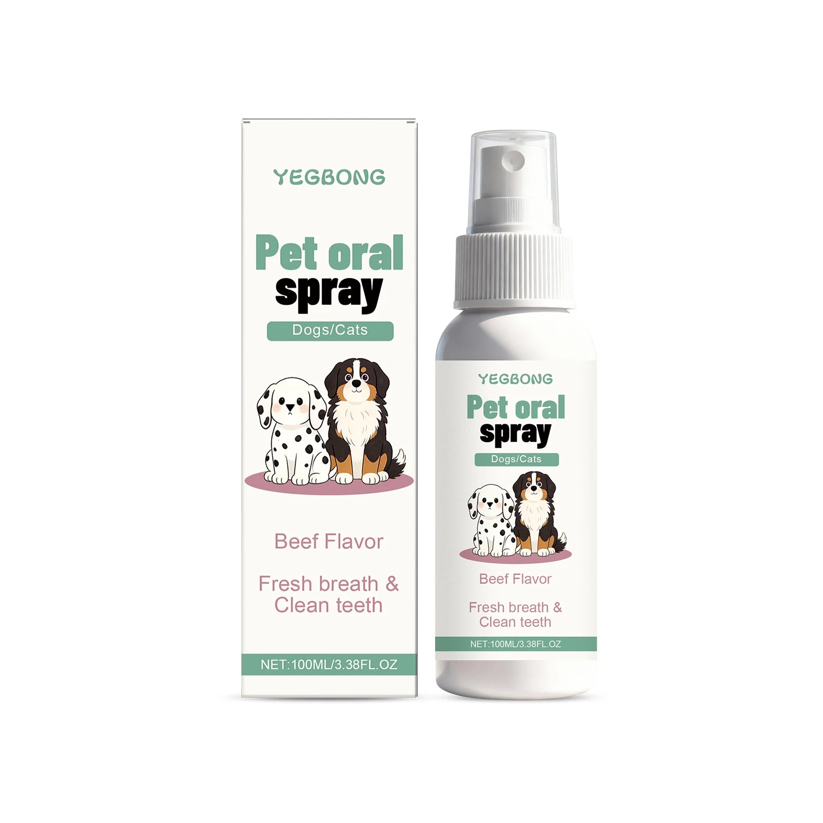 Pet Oral Spray for Dogs Cats Fresh Breath Clean Teeth Remove Plaque Tartar No Rinsing Bad Smell Mouth Harmless Healthy Care