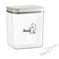 Brabtod Airtight Cat Food Storage Container | 6.0 Qt/5.5 L Dry Cat Food Bin With Food Scoop |Hold up to 4~5lbs of Cat Food Kibble| Airtight Dog and Cat Food Trats Container |Clear BPA Free