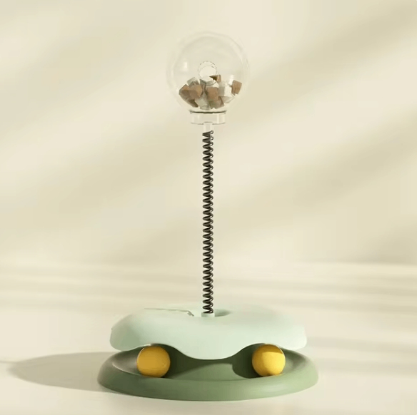 Interactive Cat Slow Feeder Toy for Food Dispensing