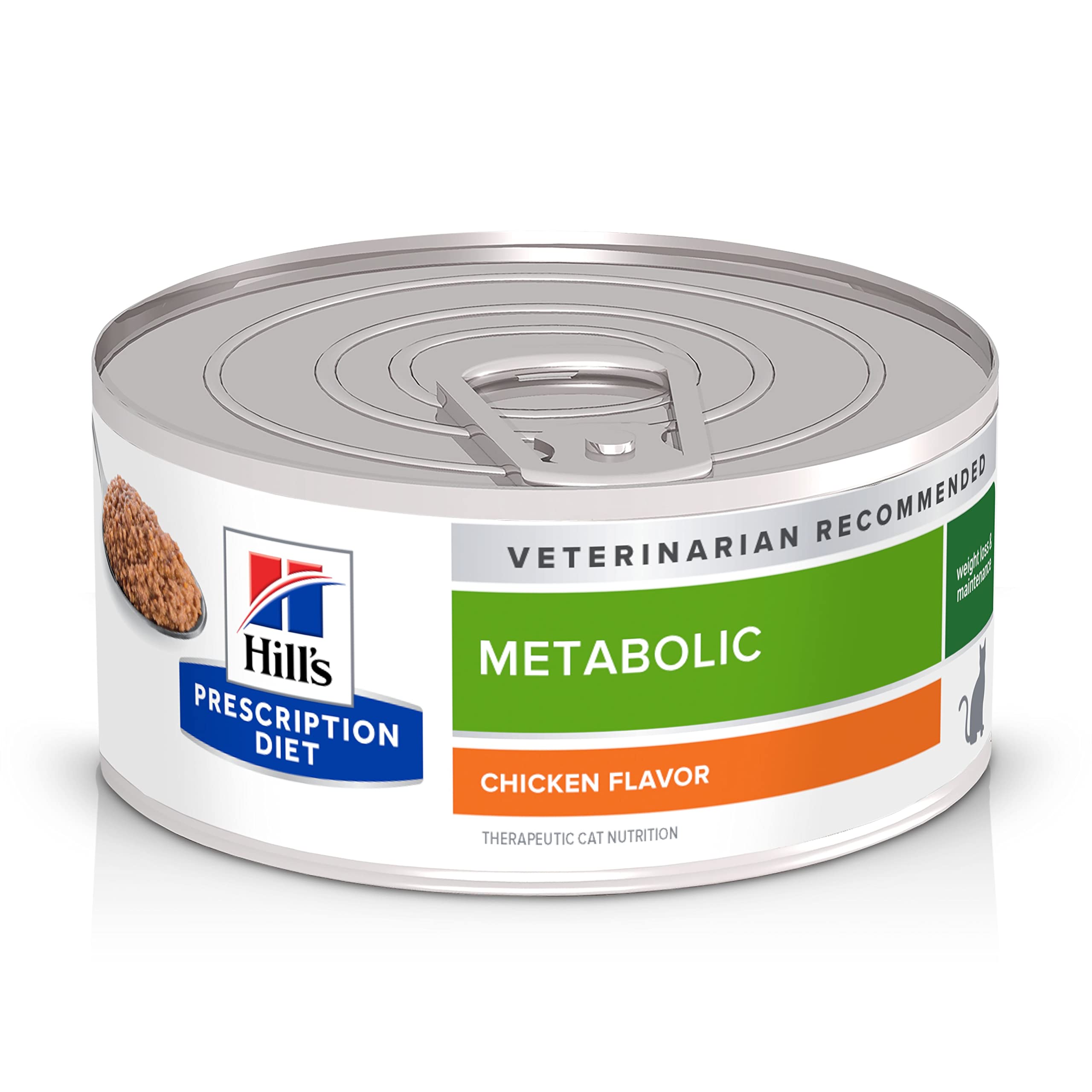 Hills Prescription Diet Metabolic Weight Management Chicken Flavor Wet Cat Food Veterinary Diet 5.5 oz. Cans 24-Pack